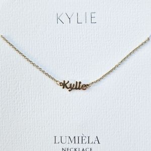 🌸 KYLIE Script Name Chain Goldtone Necklace 🌸